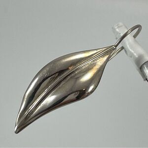 Cute 925 Sterling Unsigned Everyday Easy Wear Boho Vintage Leaves Earrings